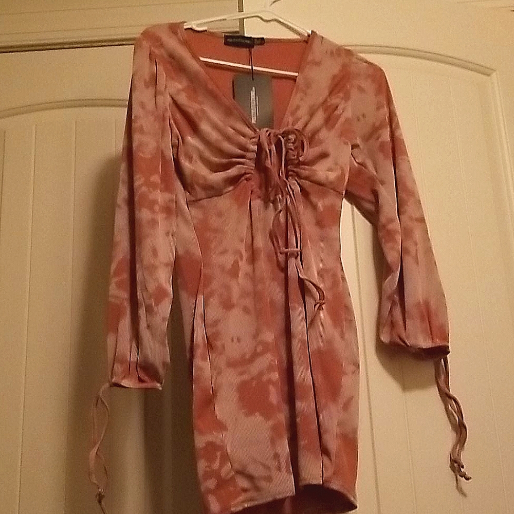 Cutout peephole mini dress